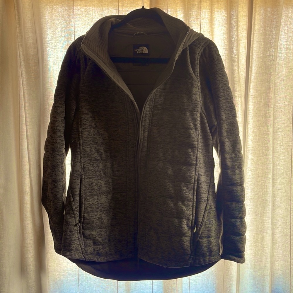 The North Face Green Quilted Full Zip Jacket Size L